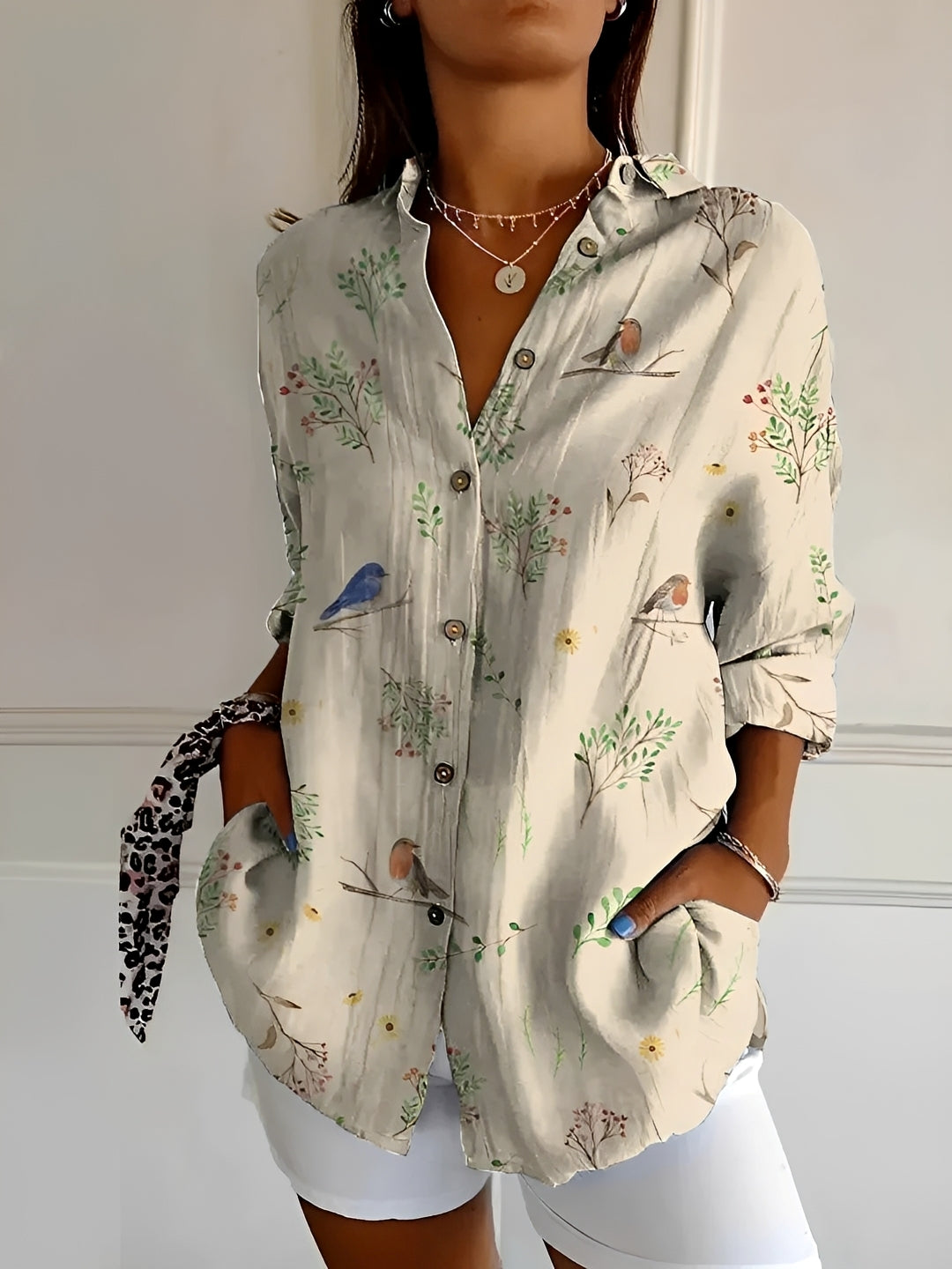Chantelle - Blouse chic avec boutons pour femmes