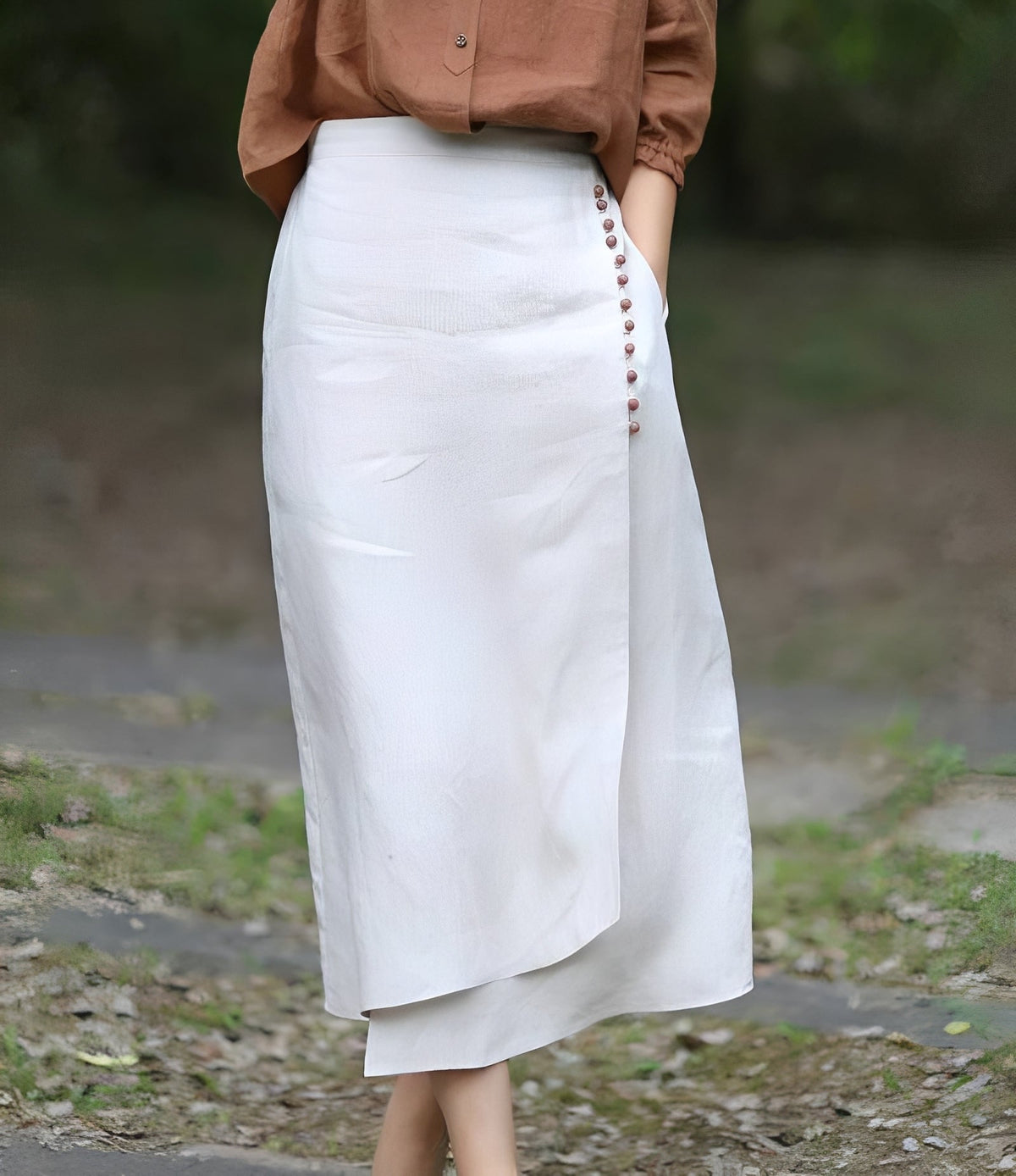 Manda - Jupe asymétrique chic en ligne A pour femmes