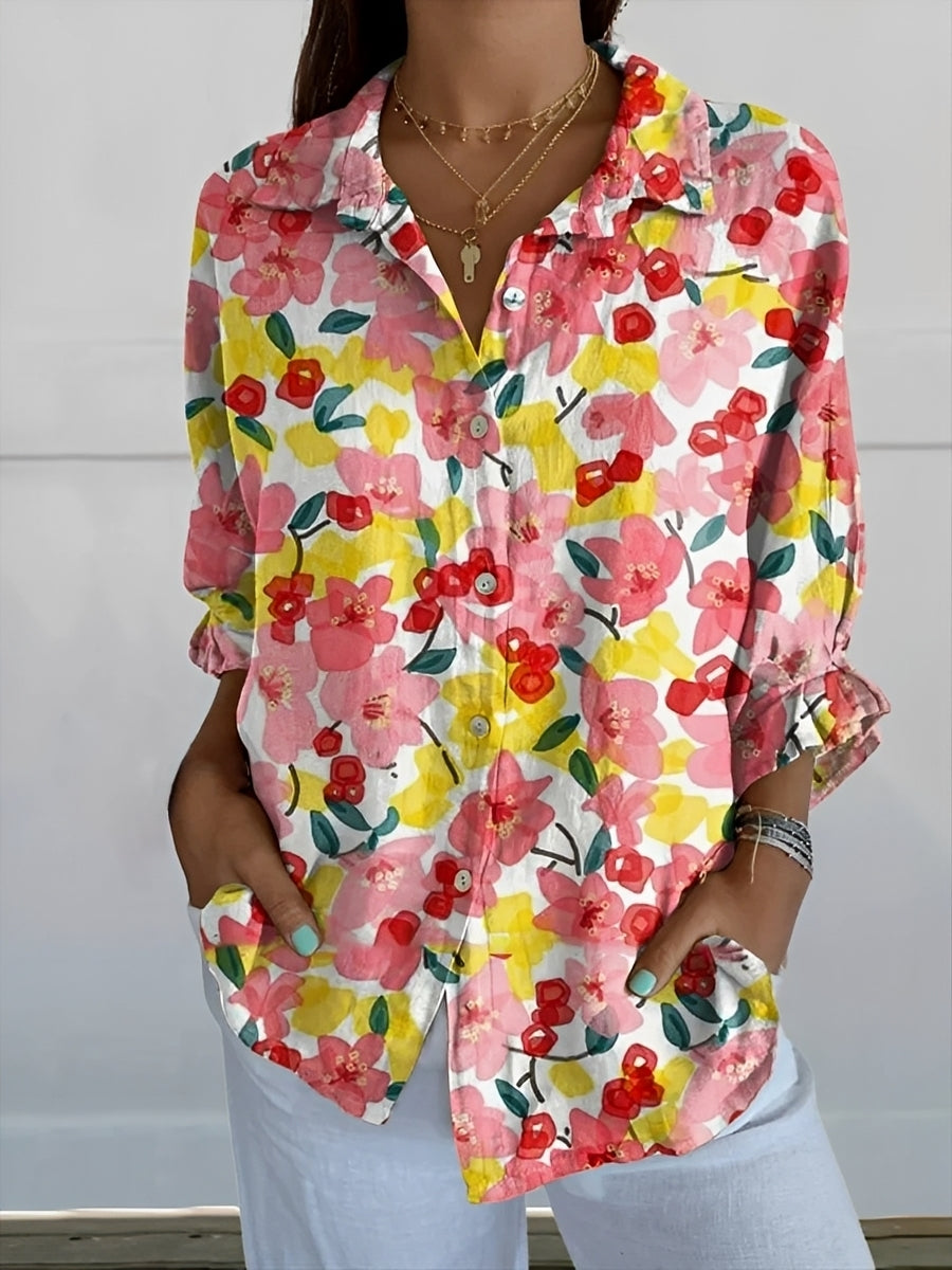 Roxanne - Chemise raffinée avec patte de boutons pour femmes