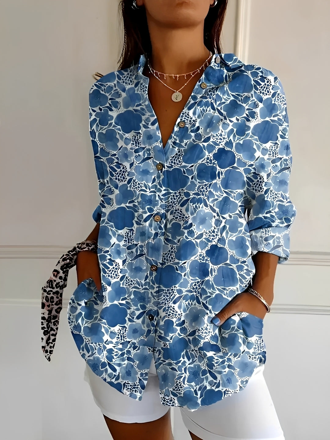 Chantelle - Blouse chic avec boutons pour femmes