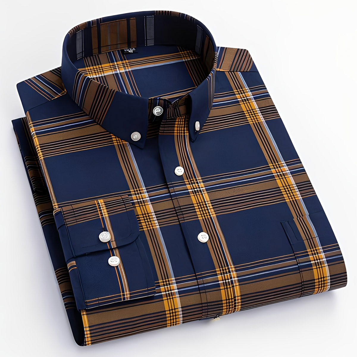 Aldrine - Chemise décontractée à manches longues pour homme