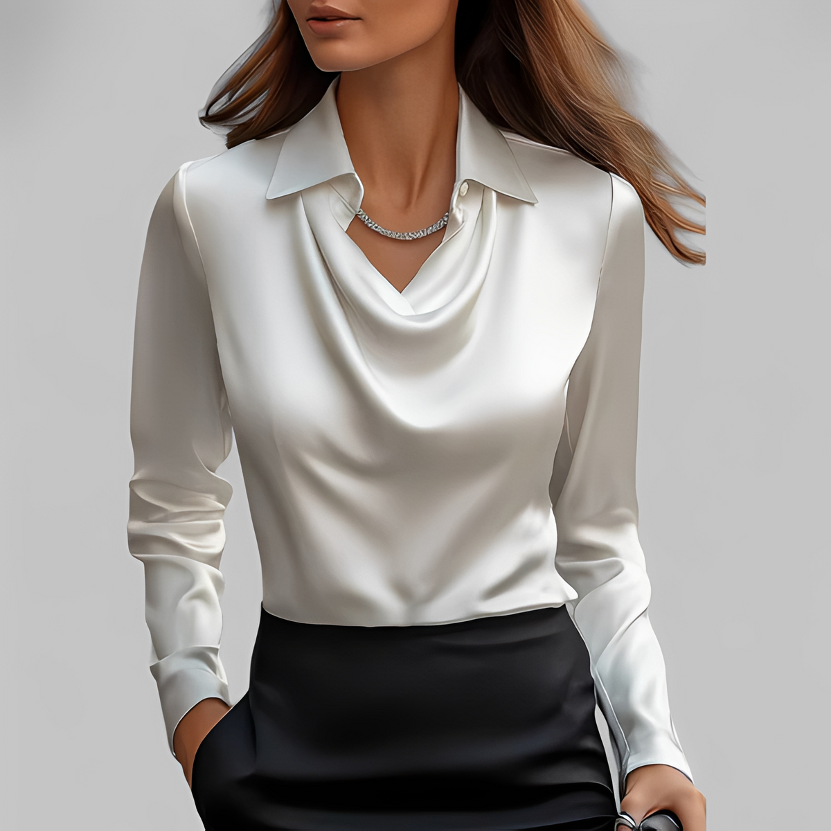 Emmalyn - Chemisier drapé chic pour femme