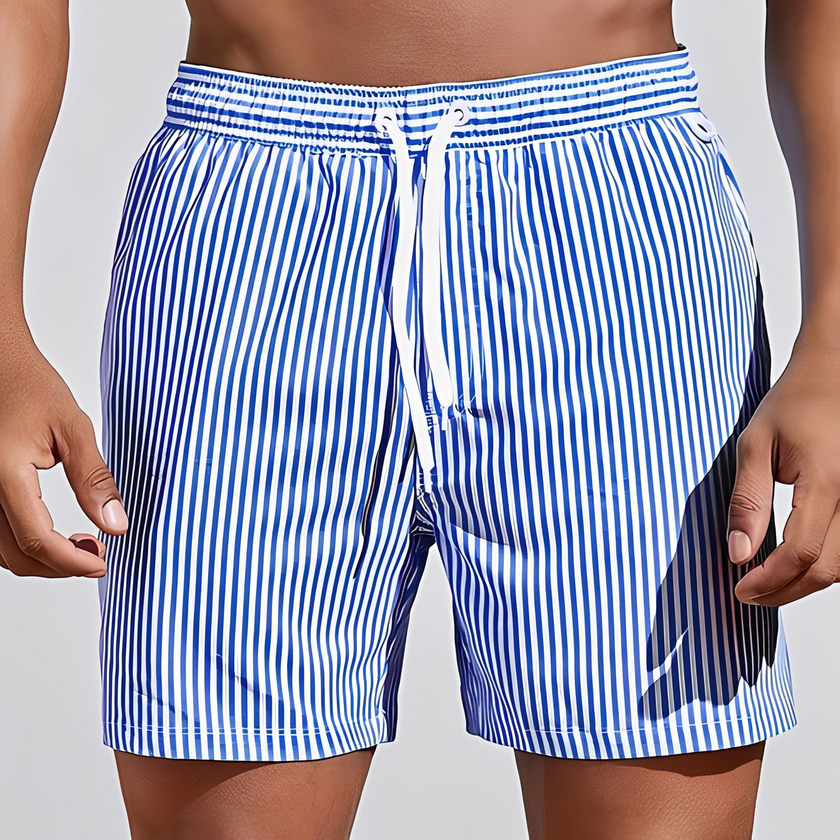 Jando - Short d'été à rayures ample pour homme