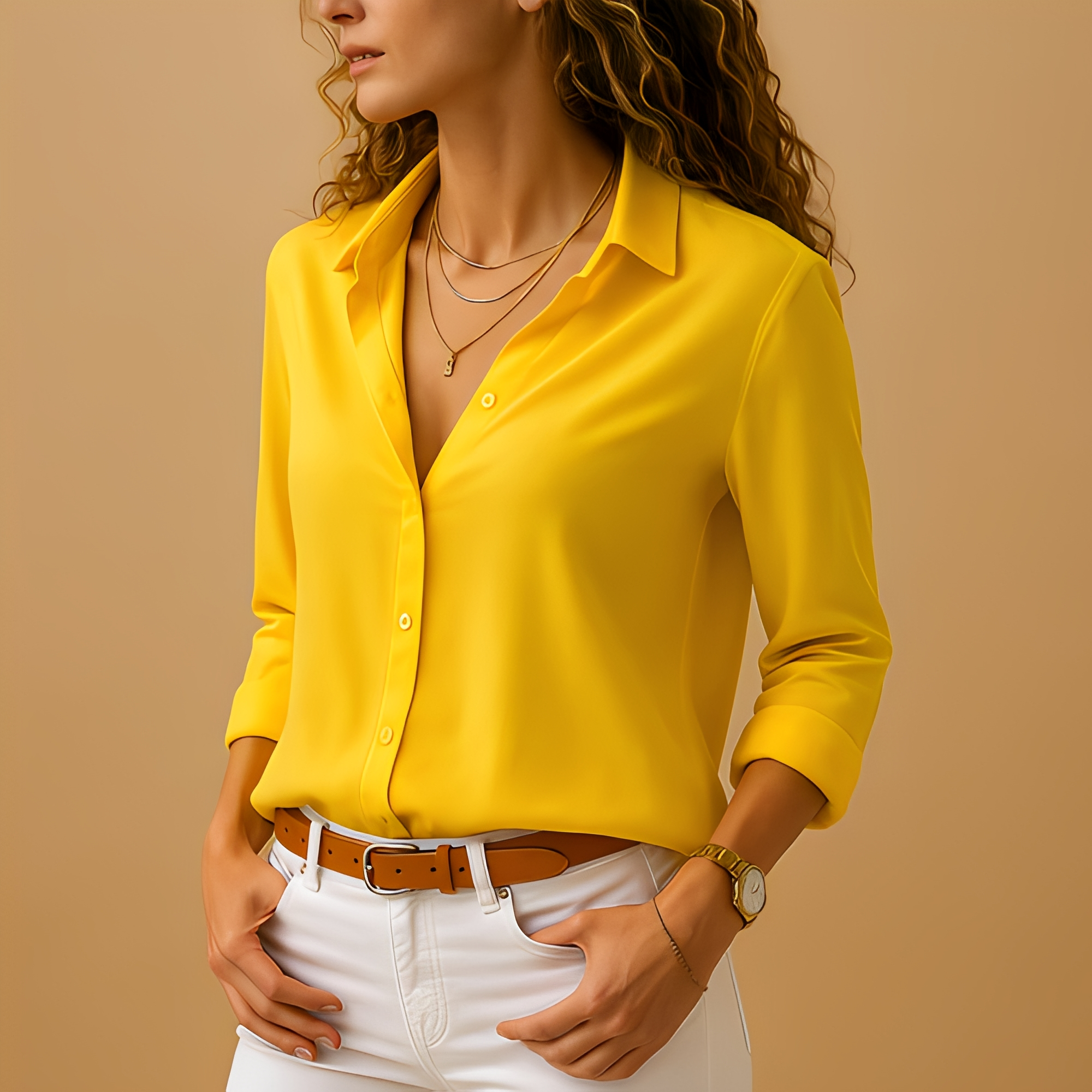 Akera - Blouse élégante à manches longues pour femme