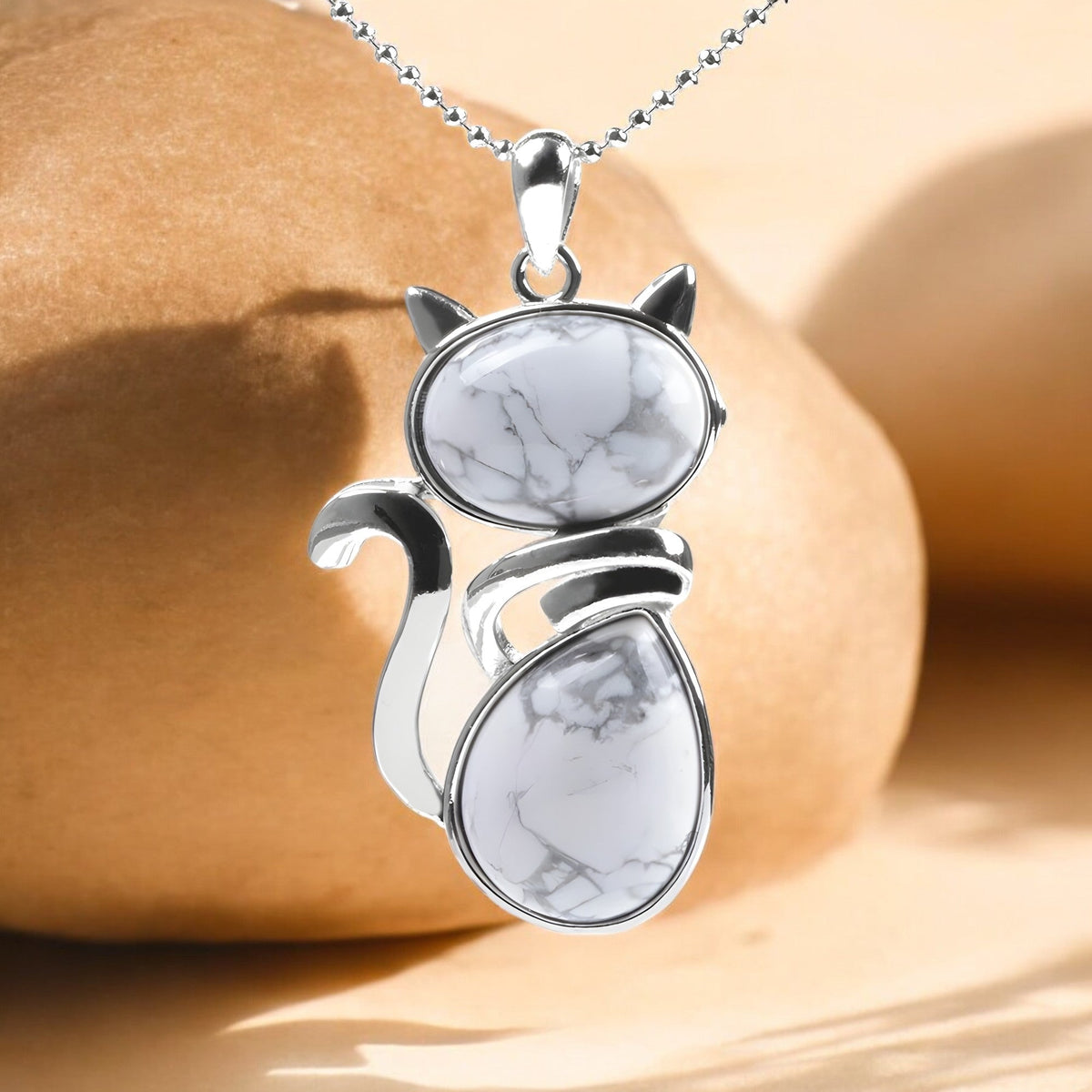 Mila – Collier de chat avec pierre naturelle