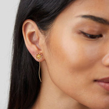 Desea algo Boucles d'oreilles en or 18K en forme de dent de lion