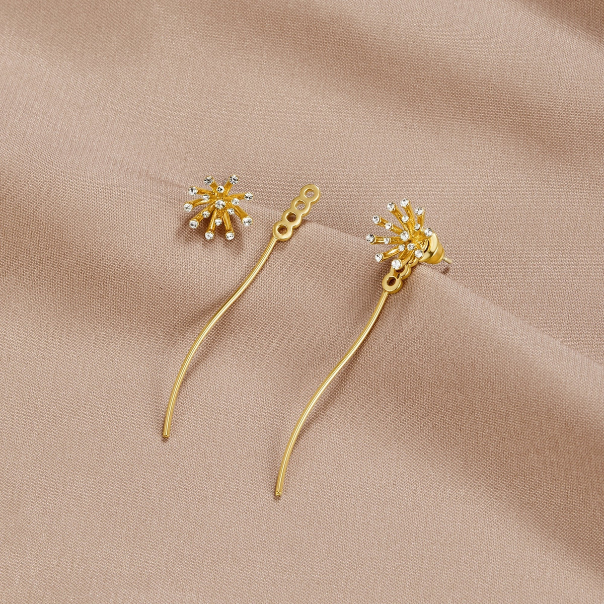 Desea algo Boucles d'oreilles en or 18K en forme de dent de lion