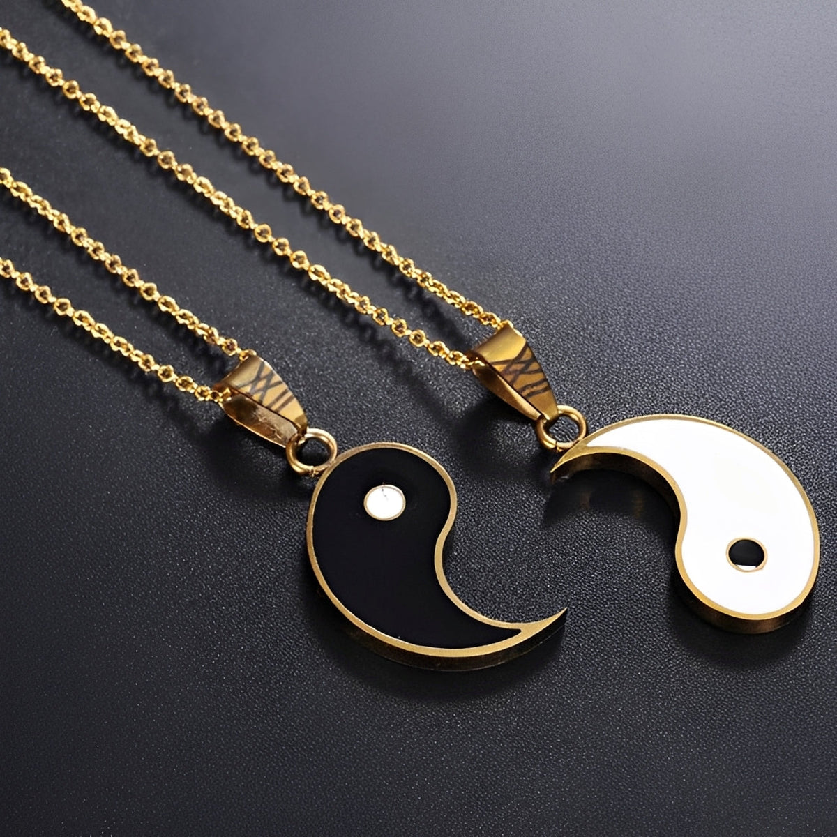 Tao – Collier Yin Yang séparables pour couples ou amis