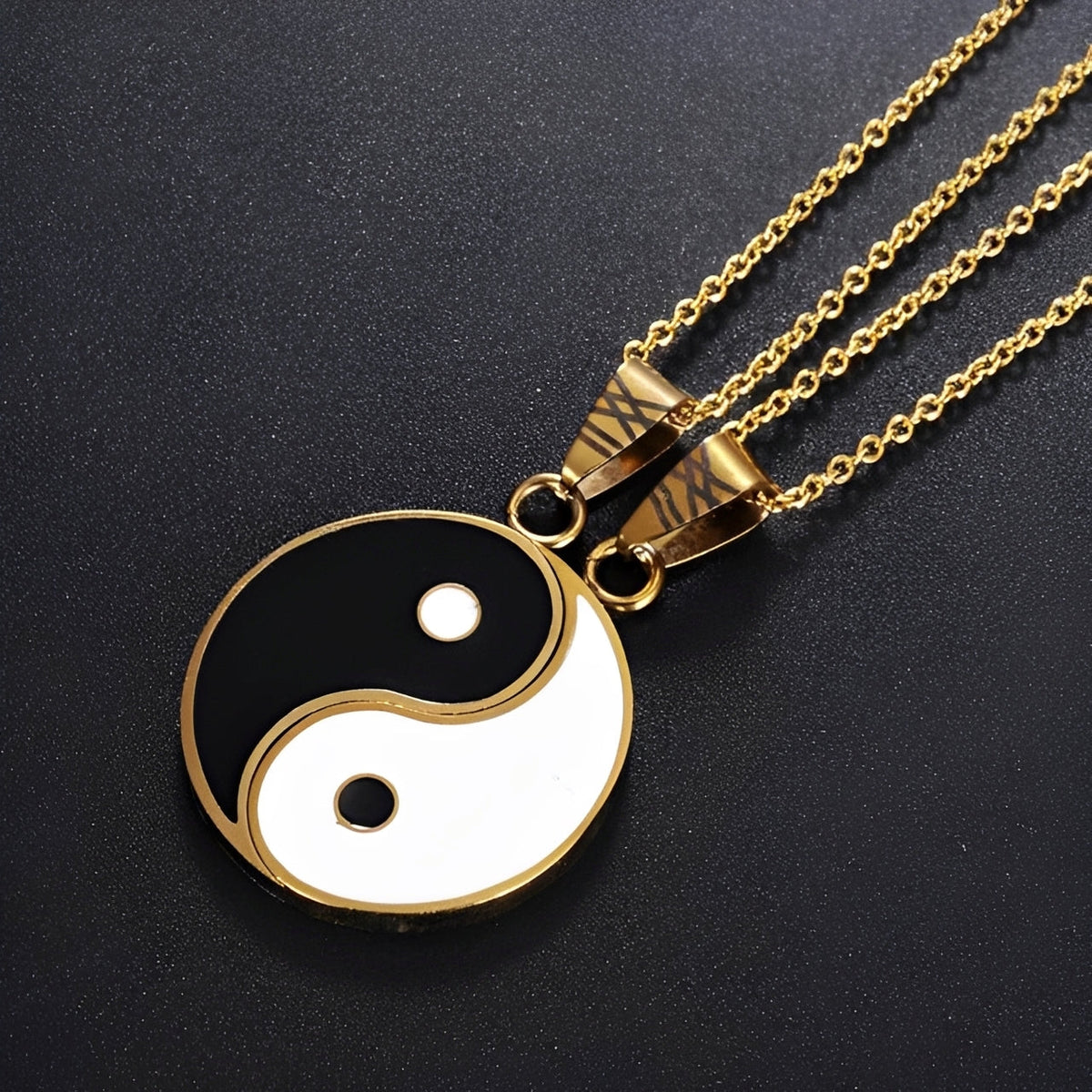 Tao – Collier Yin Yang séparables pour couples ou amis