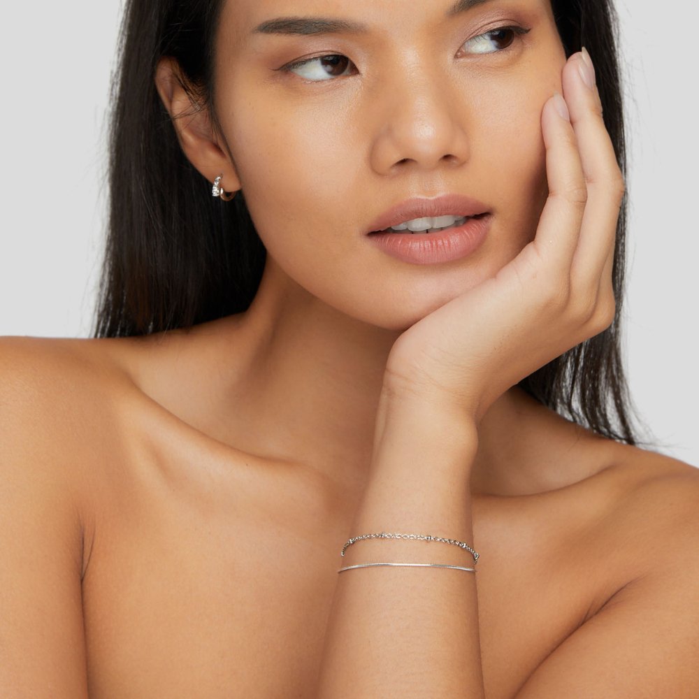 Oya - Bracelet en argent à plusieurs couches