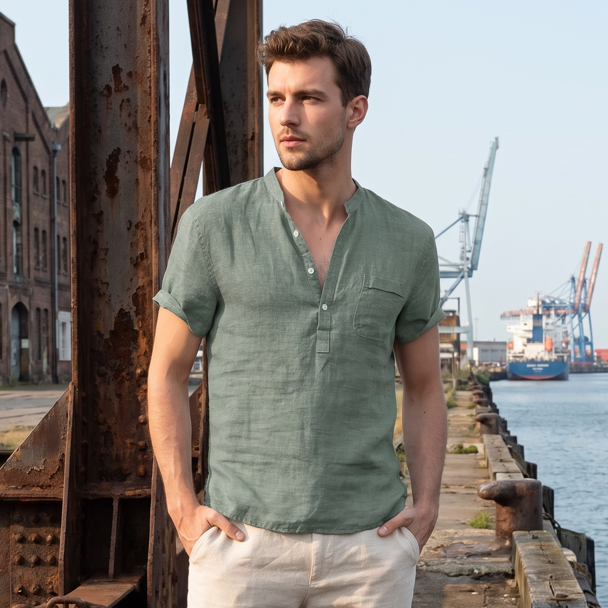 Zack - Chemise Décontractée à Manches Courtes