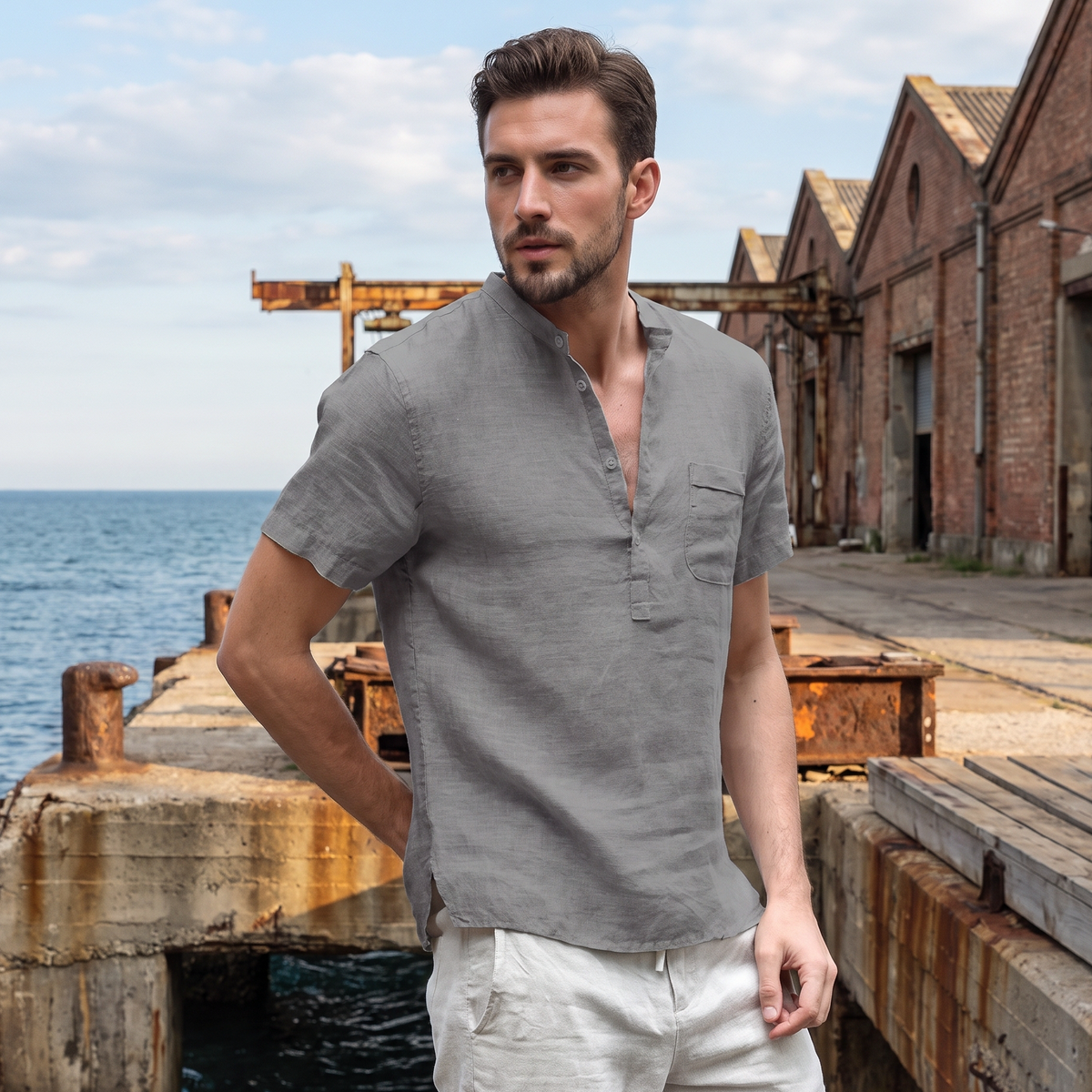 Zack - Chemise Décontractée à Manches Courtes