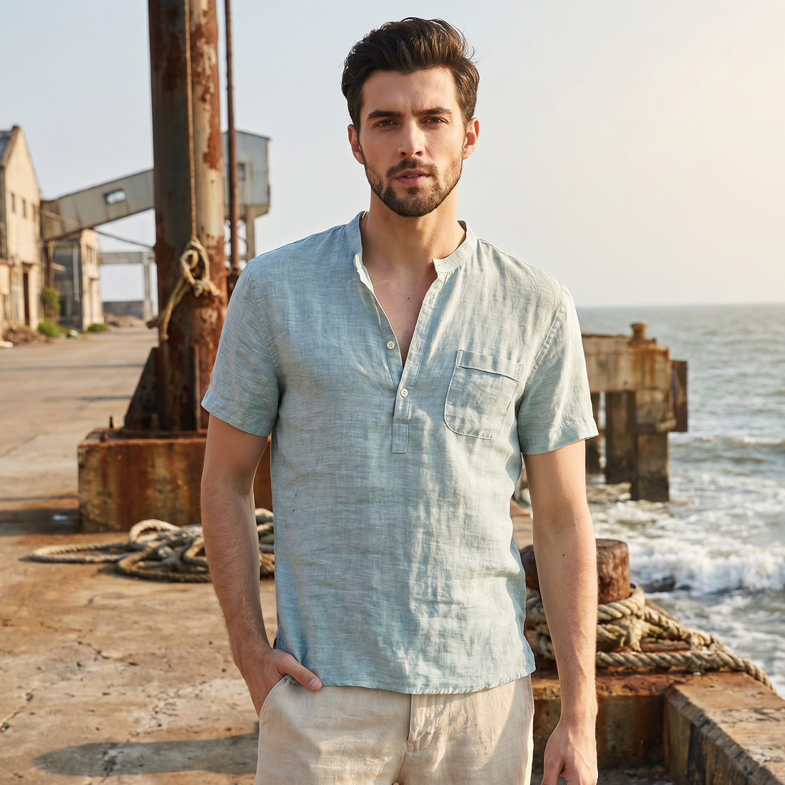 Zack - Chemise Décontractée à Manches Courtes