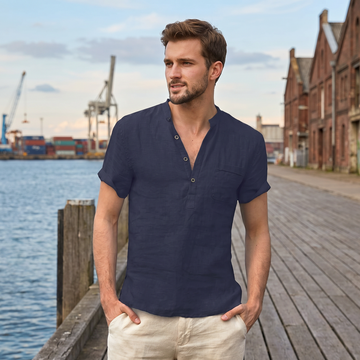 Zack - Chemise Décontractée à Manches Courtes