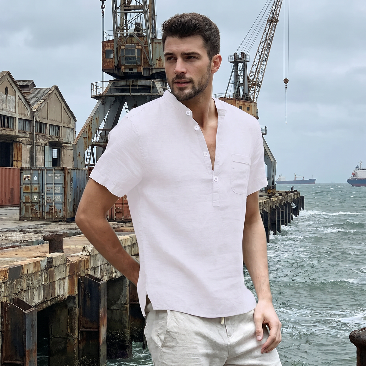 Zack - Chemise Décontractée à Manches Courtes