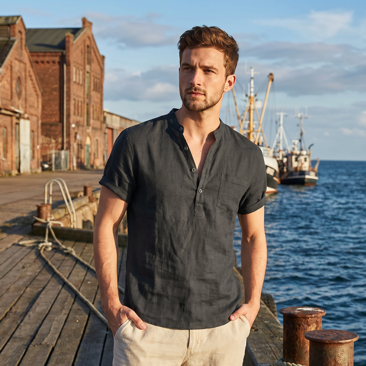 Zack - Chemise Décontractée à Manches Courtes