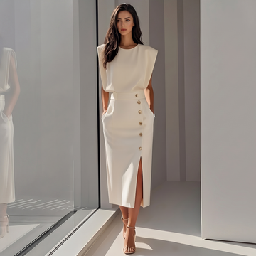 Daniela - Robe Midi Élégante avec Fente