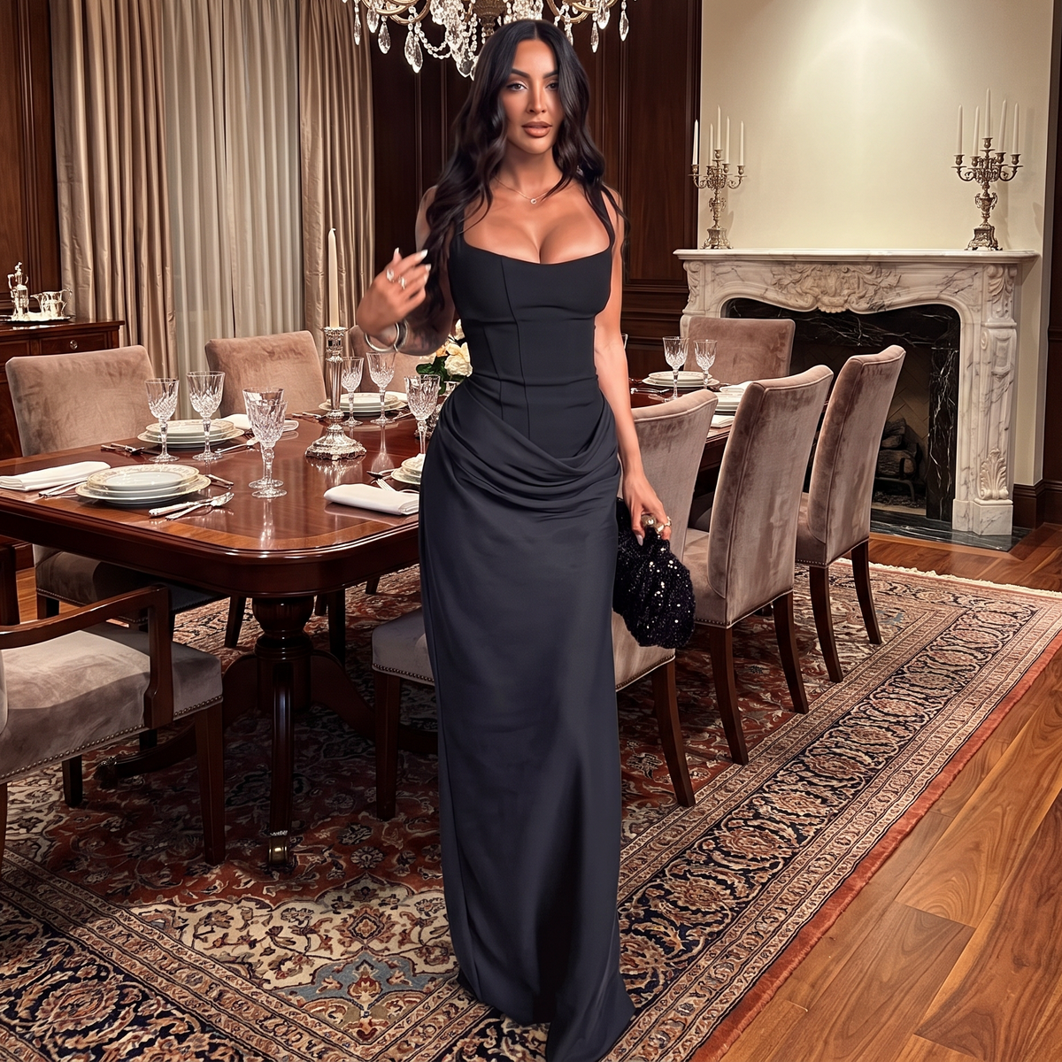 Christina - Robe Maxi Élégante sans Manches