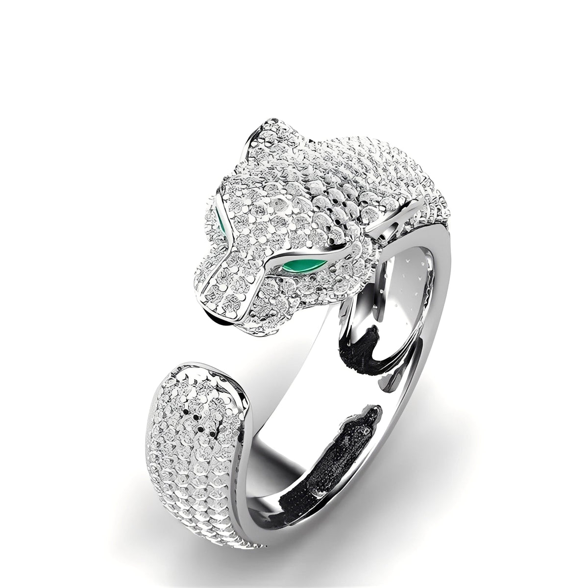 Mika – Bague ajustable en or rose en forme de jaguar