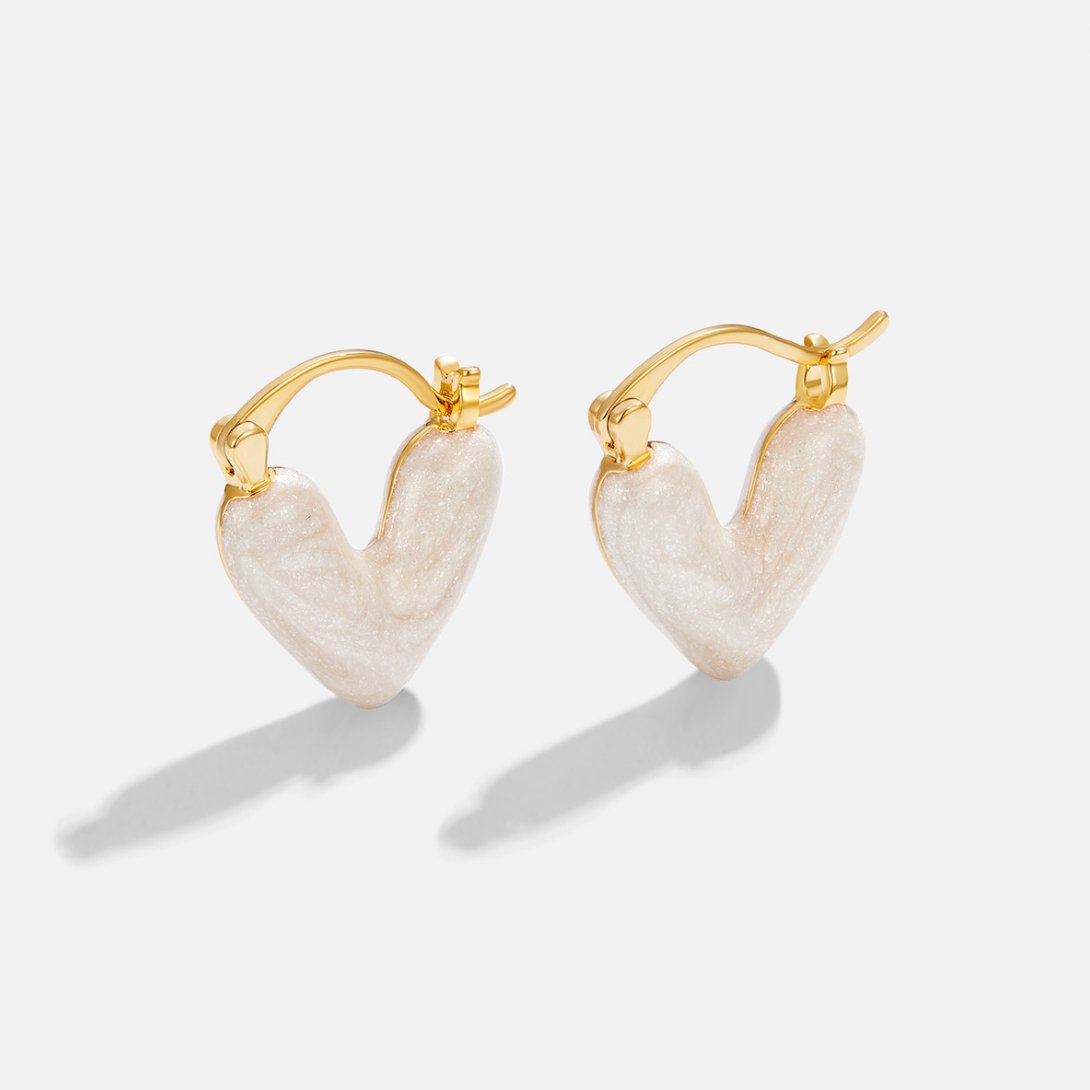 Aya – Boucles d'oreilles en cœur amour or