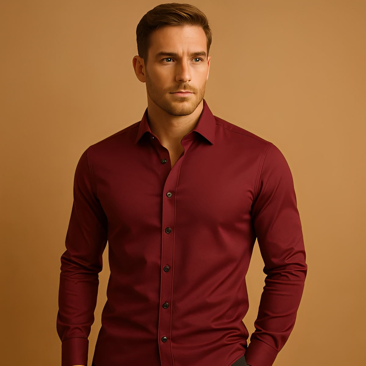 Aldous - Chemise avec coupe stretch formelle pour hommes