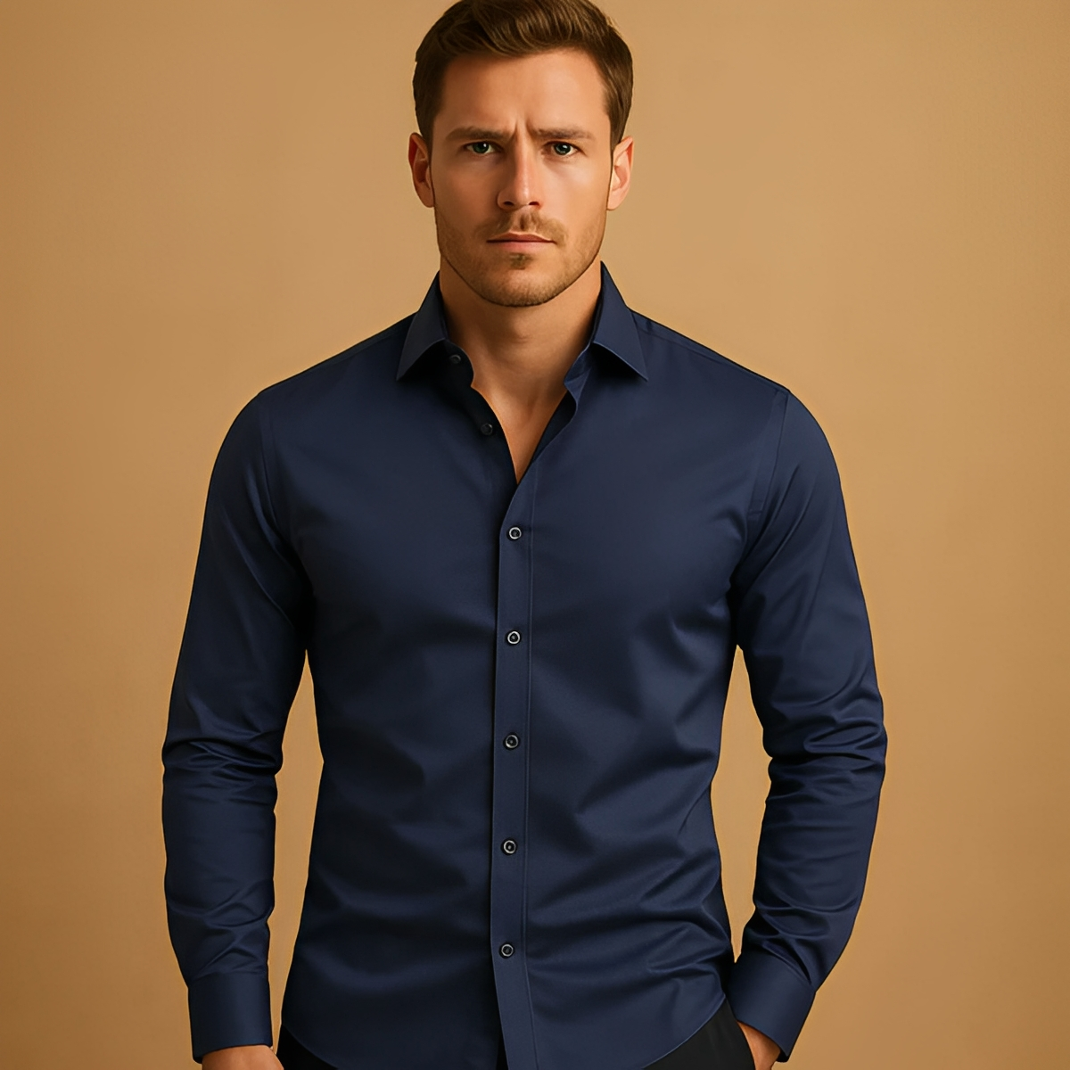 Aldous - Chemise avec coupe stretch formelle pour hommes