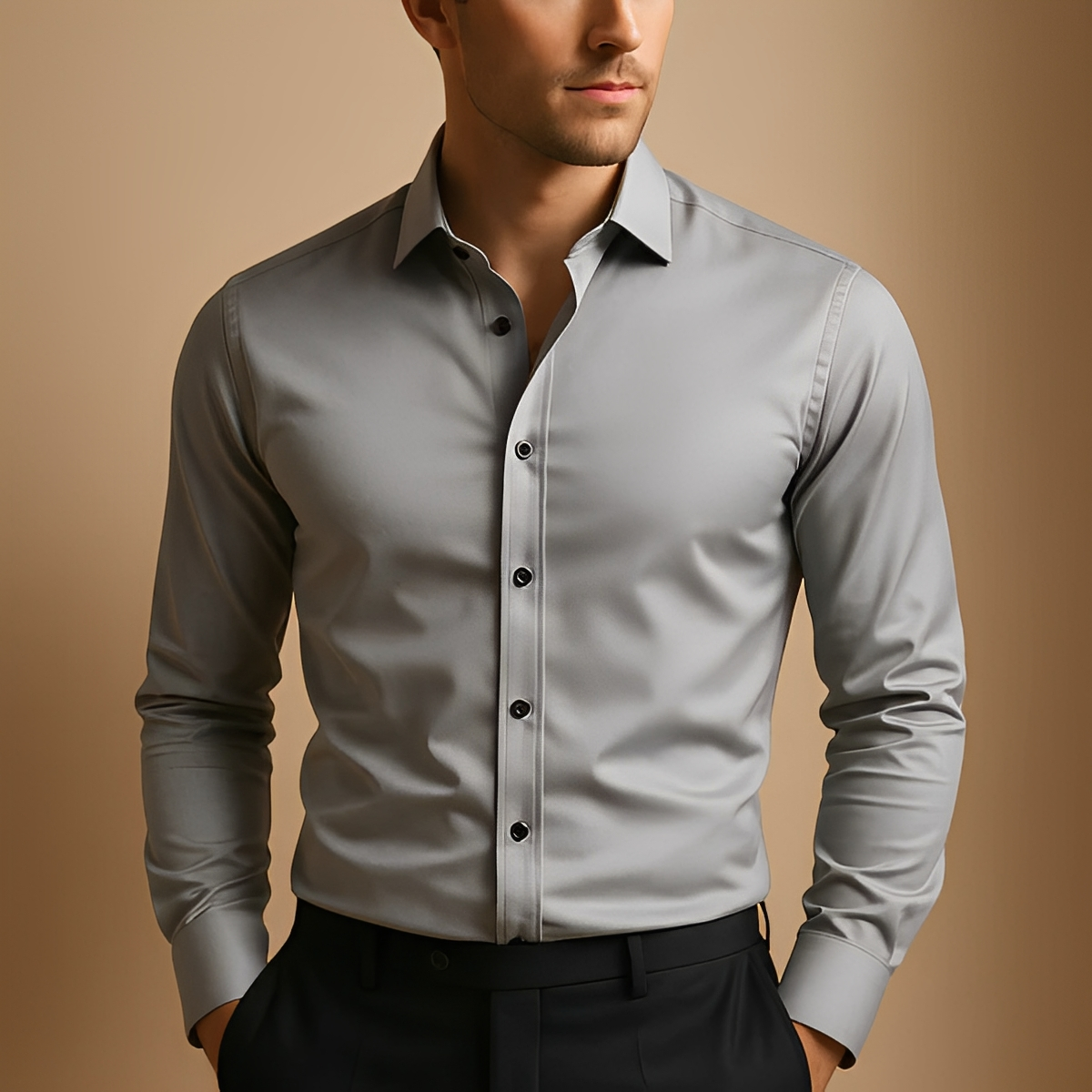 Aldous - Chemise avec coupe stretch formelle pour hommes