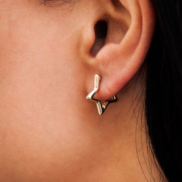 Boucles d'oreilles Huggie Star - Créoles en étoile