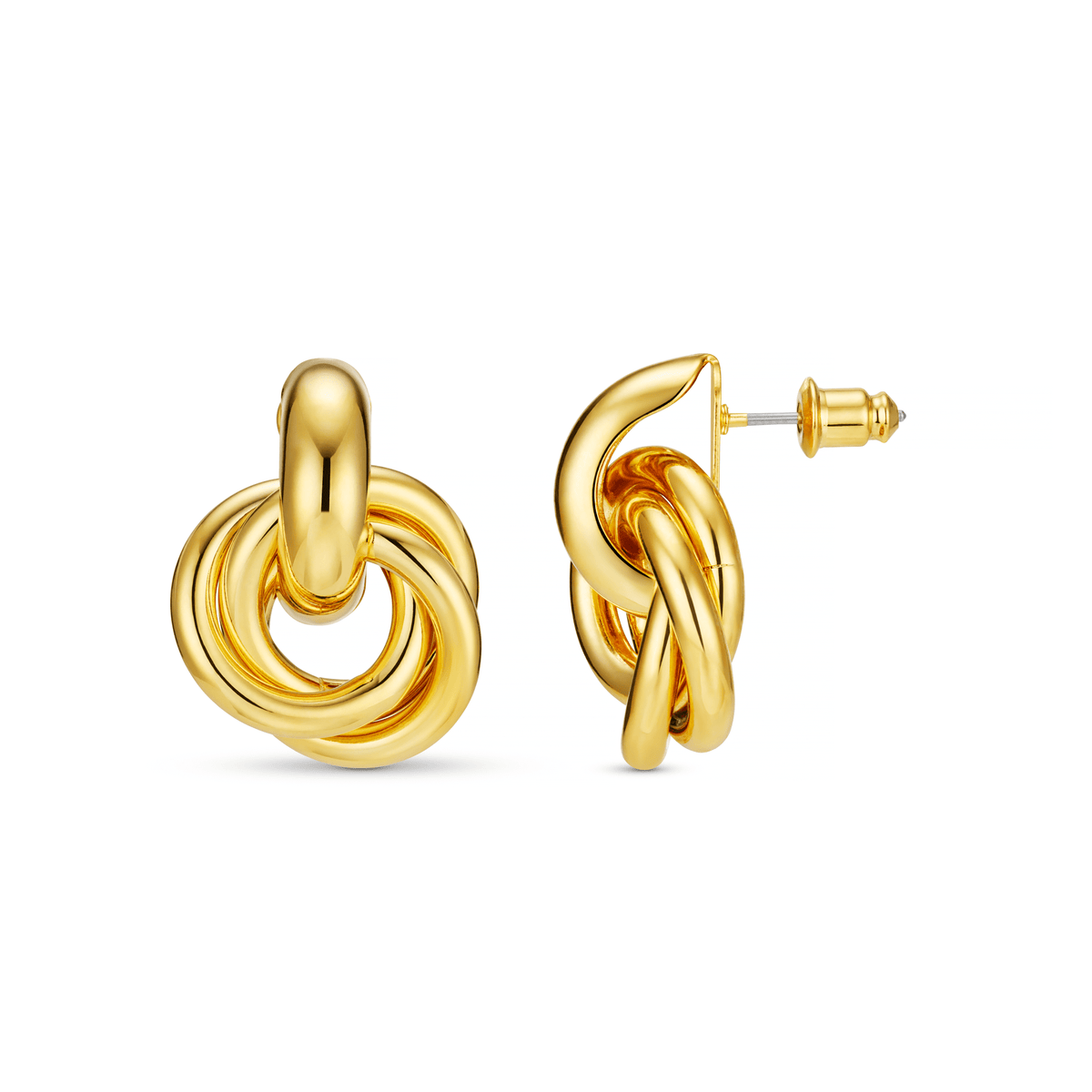 Rania – Boucles d'oreilles design entrelacé en or