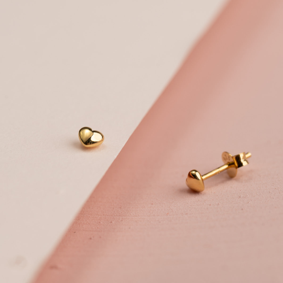Eman - Boucles d'oreilles cœur dorées